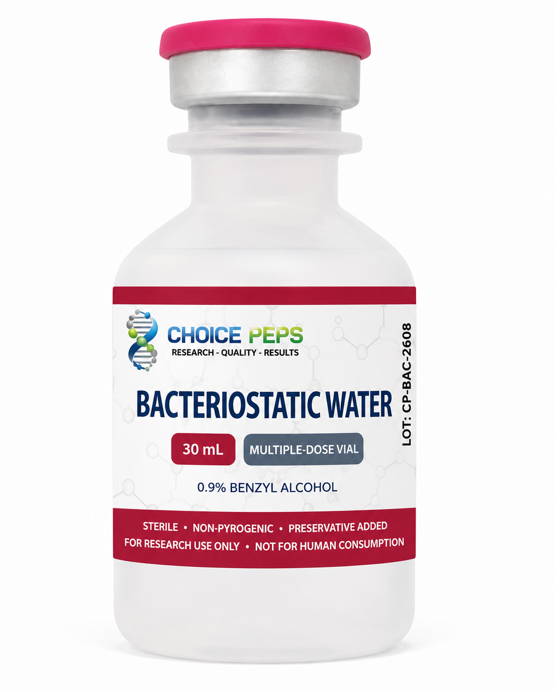 bacteriostatic water 30ml (w/ coa)