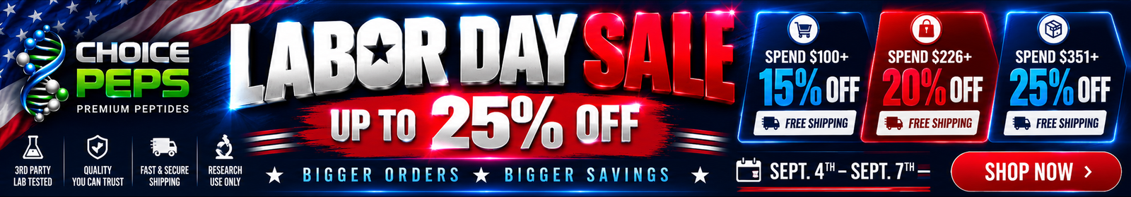 Labor Day sale up to 25% off