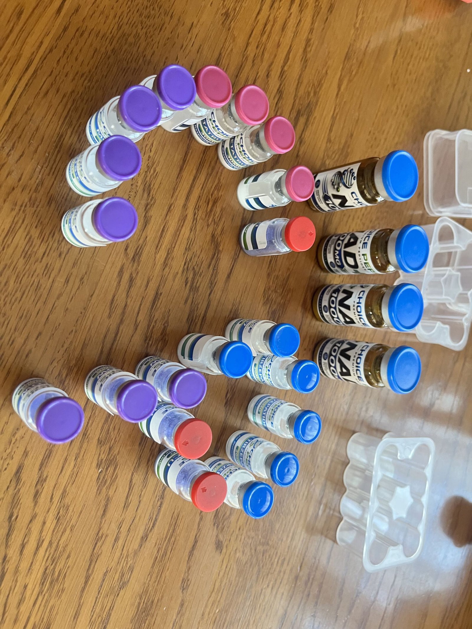 ChoicePeps vials arranged by jdvan