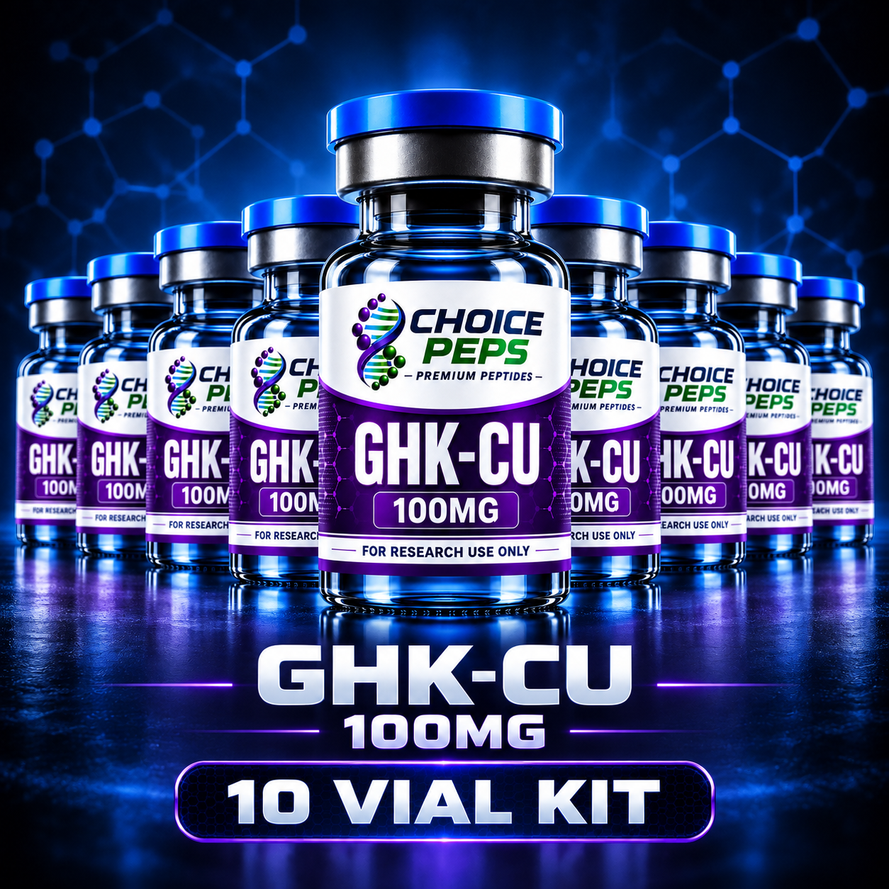 GHK-CU 100mg KIT (10 Vials)